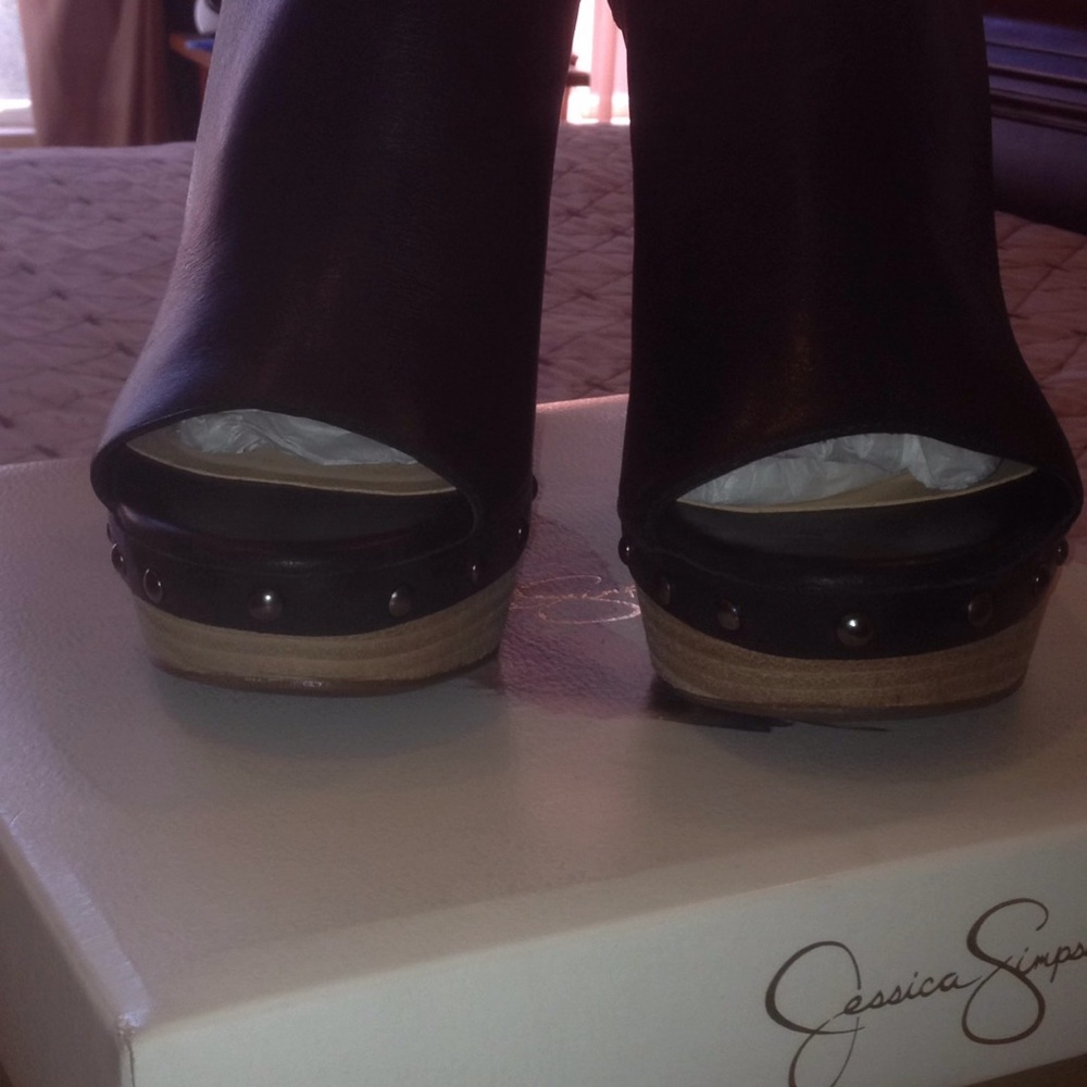 Jessica Simpson studded platforms